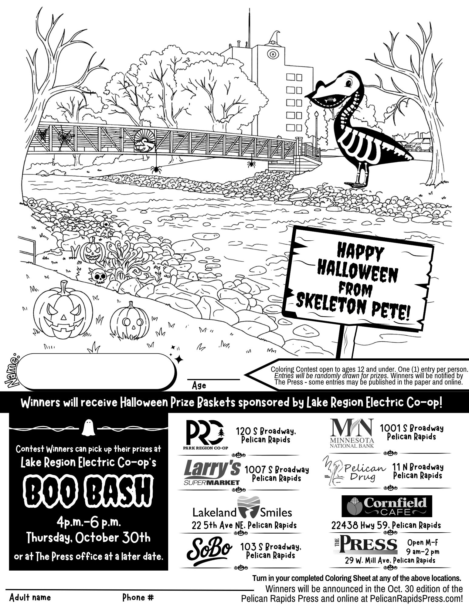 Skeleton Pete Coloring Sheet preview